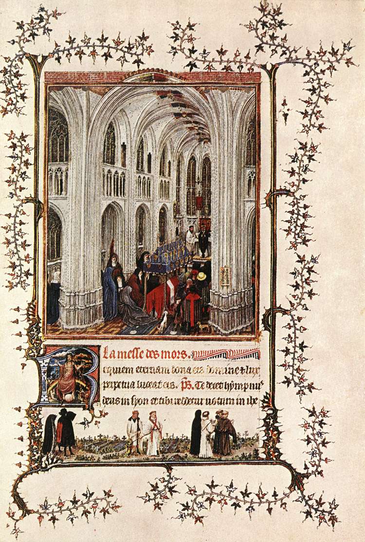 Jan Van Eyck - Livre d'heure de Turin-Milan - La Messe des morts